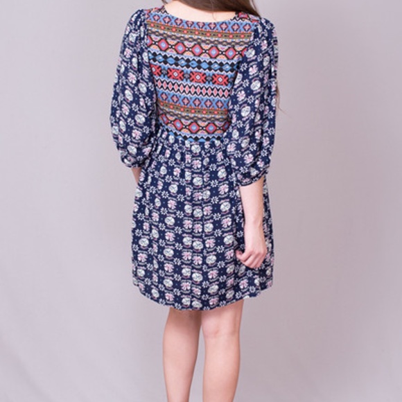 Babydoll Dress Tunic - Boho Tribal Aztec Print - Umgee Brand Size: Small (EUC) - Picture 4 of 5